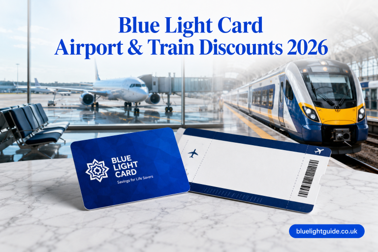 Blue Light Card Airport and Train Discounts 2026 with airport and trains