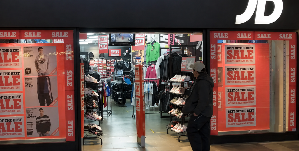 JD Sports in-store shopping experience for Blue Light Card users.