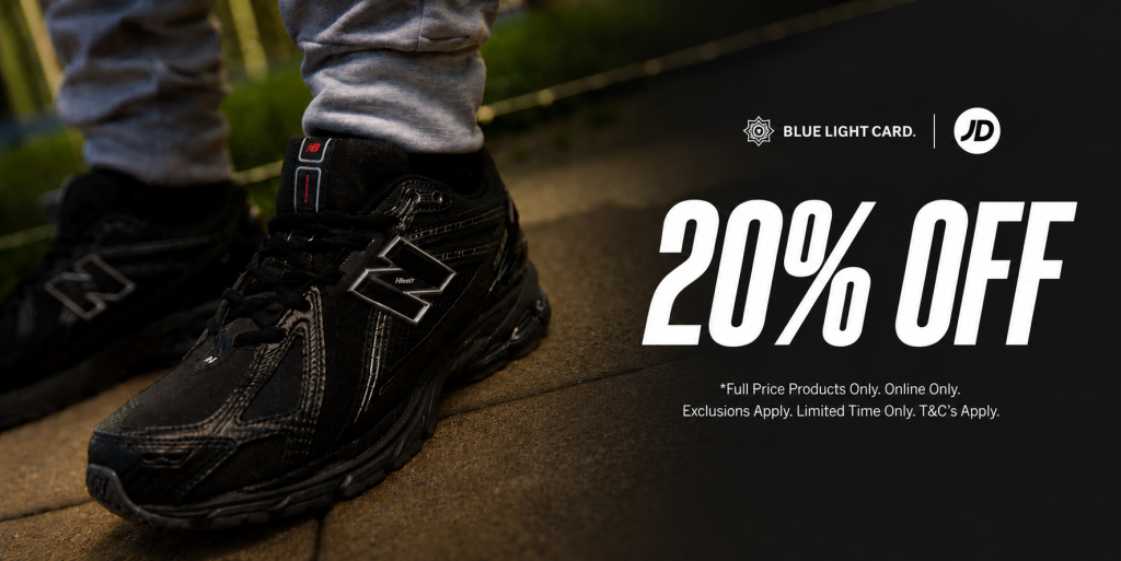 JD Sports Blue Light Card 20% discount promotion for eligible shoppers.