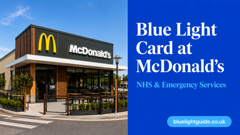 mcdonalds blue light card discount and nhs