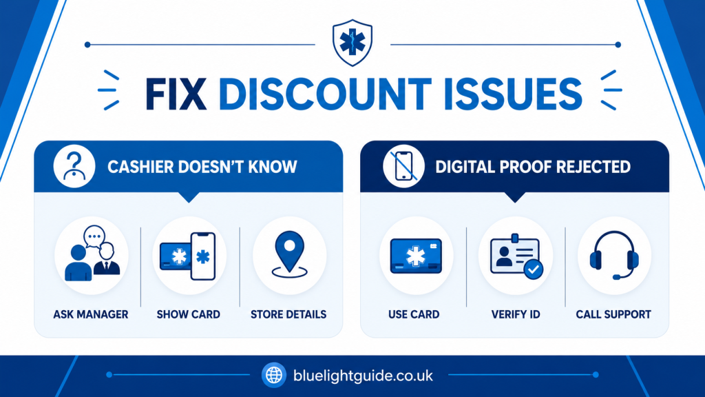 How to fix Blue Light Card discount issues
