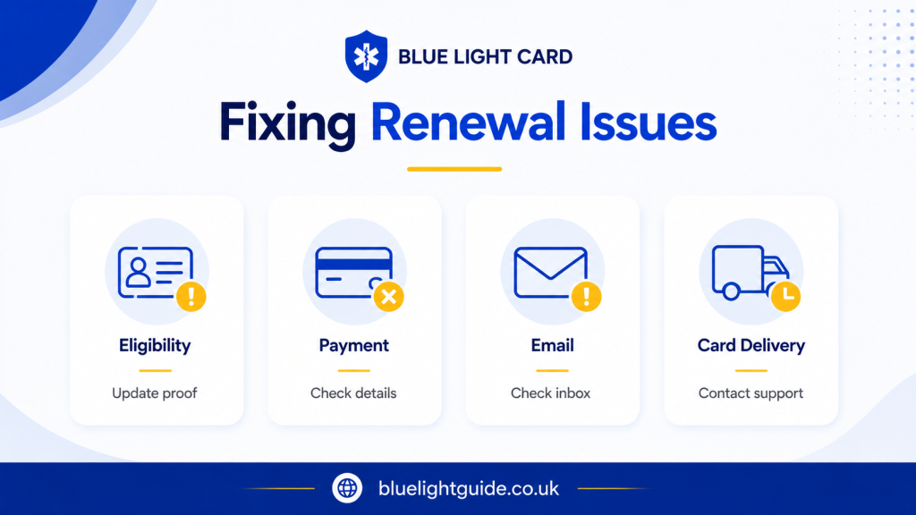 fixing blue light card renewal issues