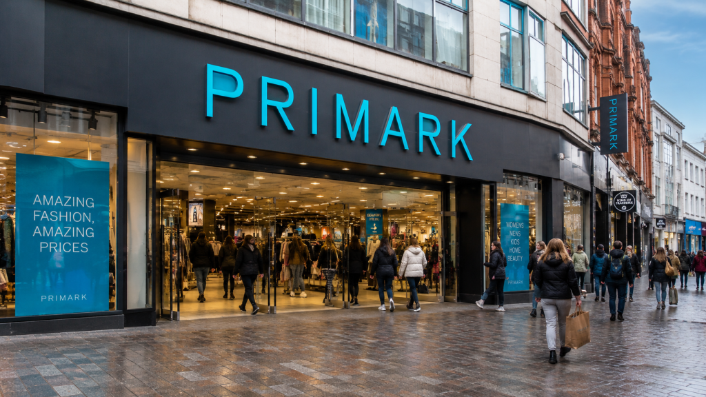 Primark High Street on a Rainy Day