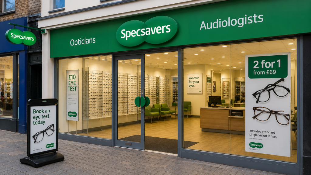 Modern Specsavers eyewear store
