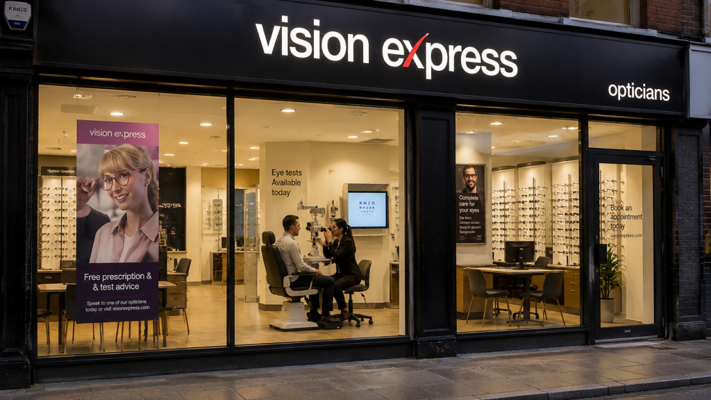Vision Express optical store offering eye tests