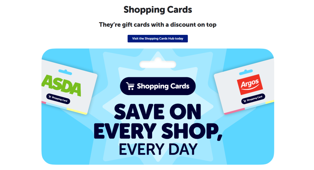 shopping discount card using blue light card