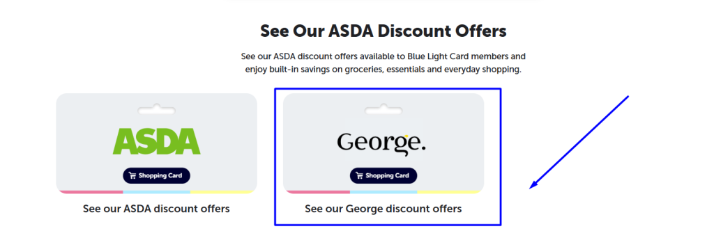 asda discount page also covers george offers
